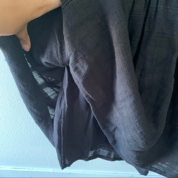 Free People crochet Black Long Sleeve Short Casual Dress size xs - Picture 5 of 6